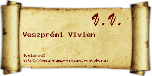 Veszprémi Vivien névjegykártya